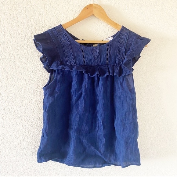 Ruffle peasant blouse Size Large MINE - Picture 1 of 8